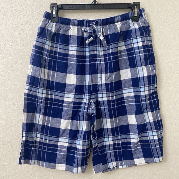 Bundle of 2 American Heaven Flannel Shorts Small Blue Plaid Pull On - Picture 2 of 5